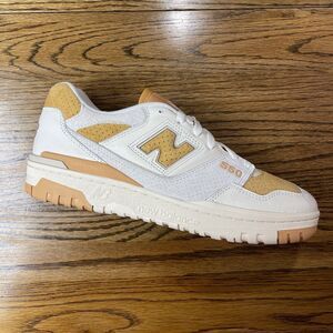 New Balance 550 White Sea Salt Yellow Dried Apricot Size 10.5 - 12 Men's
